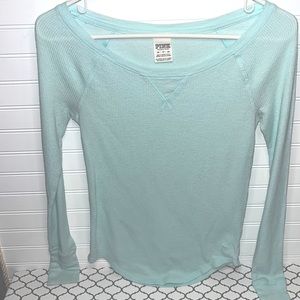 Victorias Secret PINK Woman’s Long Sleeve Henley Thermal Size XS!